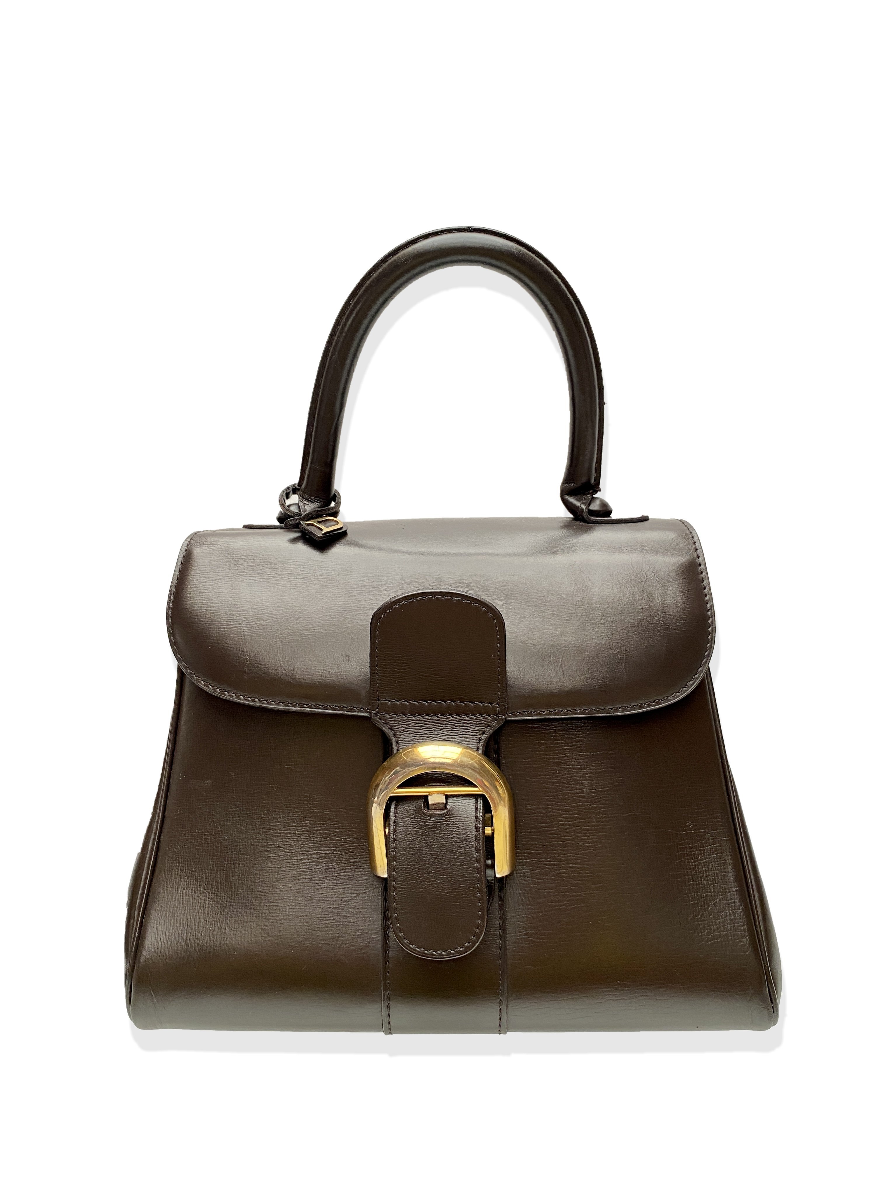 Sold at Auction: A Delvaux Brillant PM handbag in black Croco